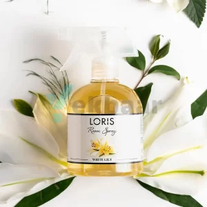اسپری خوشبو کننده هوا لوریس LORIS مدل وایت لیلی (سوسن سفید) White Lily حجم 500ml اصل ترکیه