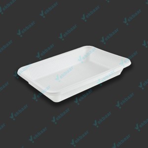 ظرف غذا گیاهی مدل مستطیل تک خانه یکبارمصرف  - برند آملون