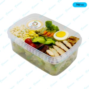 خرید و قیمت ظرف مایکروویو درب دار سایز 760 سی‌سی بسته 6 عددی