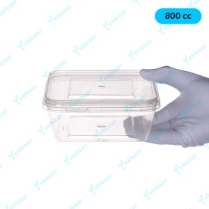 خرید و قیمت ظرف مایکروویو درب دار سایز 800 سی‌سی بسته 6 عددی
