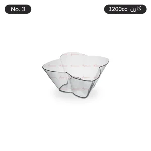 ظرف یکبارمصرف اسنک مدل کارن 1200 سی سی شماره سه ( بسته 3 عددی ) - برند کوشا پلاست