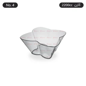 ظرف یکبارمصرف اسنک مدل کارن 2200 سی سی شماره چهار - برند کوشا پلاست