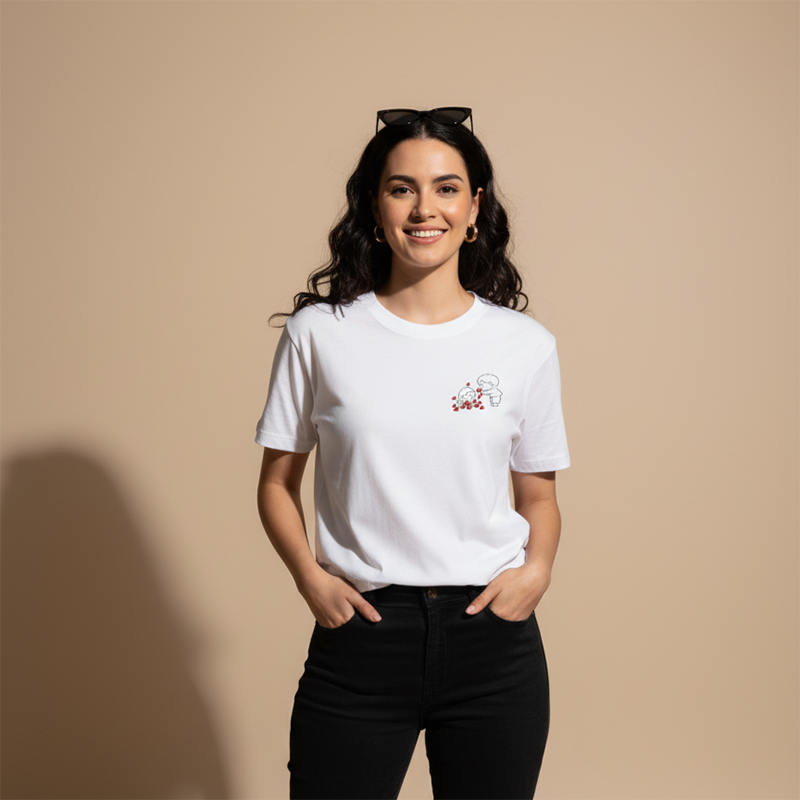تی شرت زنانه طرح نجوای عشق