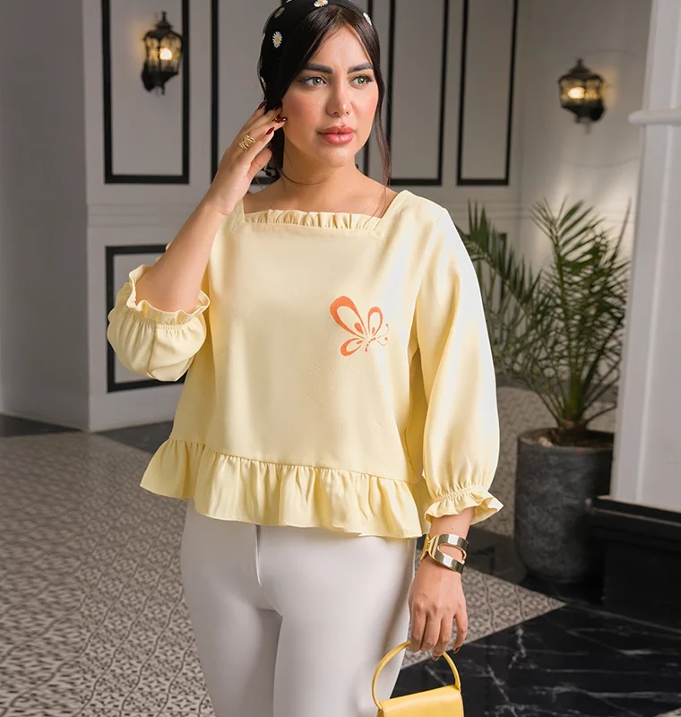 بلوز زنانه طرح مه گل