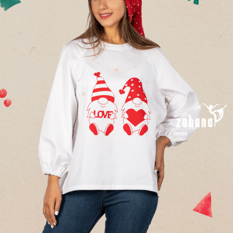 بلوز زنانه طرح کریسمس