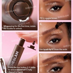 هاشور ابرو زاویه دار  شیگلم  SHEGLAM BROW-FECTION ANGLED BRUSH &amp; DIP